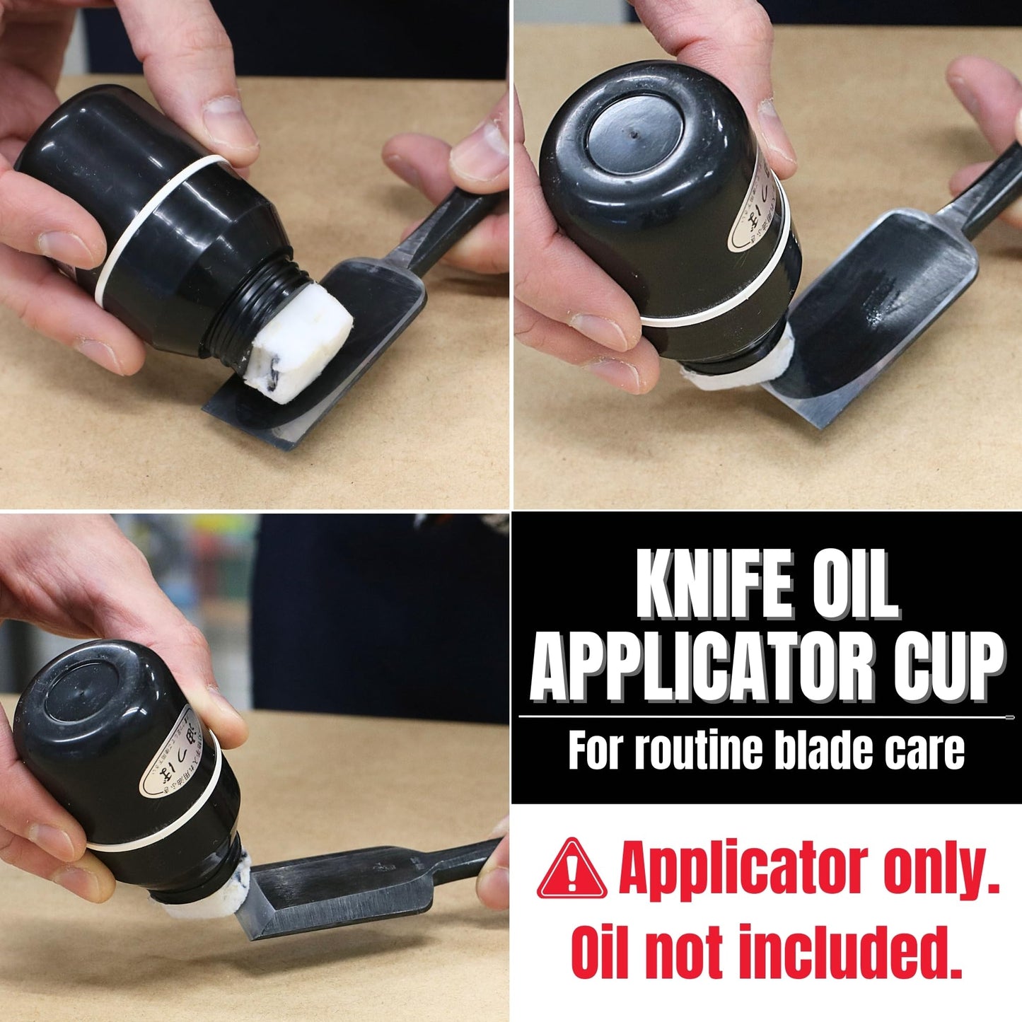KAKURI Wood Carving Tool Sharpening Kit - Quick & Easy Strop System for Polishing & Deburring - Abrasive Stropping Cloth, Angled Strop Block, Blade Oil Applicator - Made in Japan