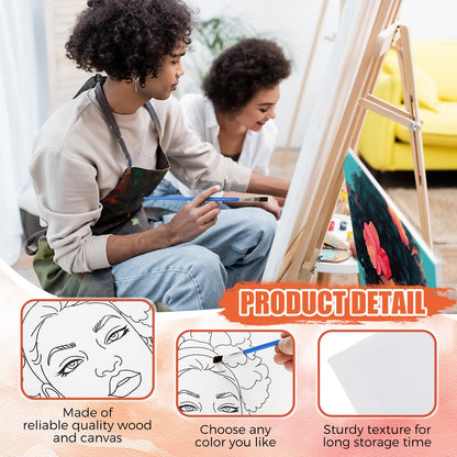 Sherr 140 Pcs 20 Set Pre Drawn Canvas Kit for Painting Craft Sip and Paint Kit for Adults Pre Printed Canvas Painting Favor for Virtual DIY Birthday Gifts Adult's Date Party(Elegant Lady)