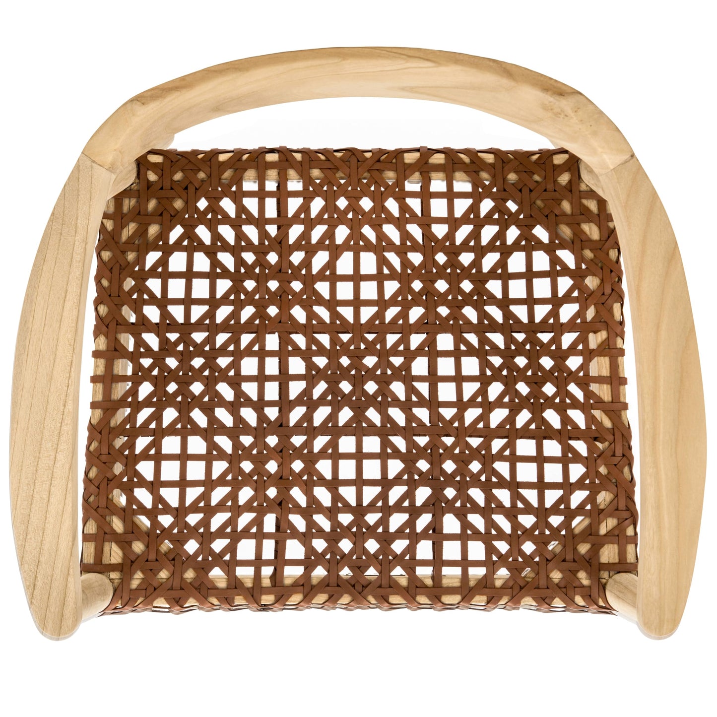 SAFAVIEH Home Collection Munro Natural Sungkai Wood/Light Honey Leather Woven Accent Chair (Fully Assembled)