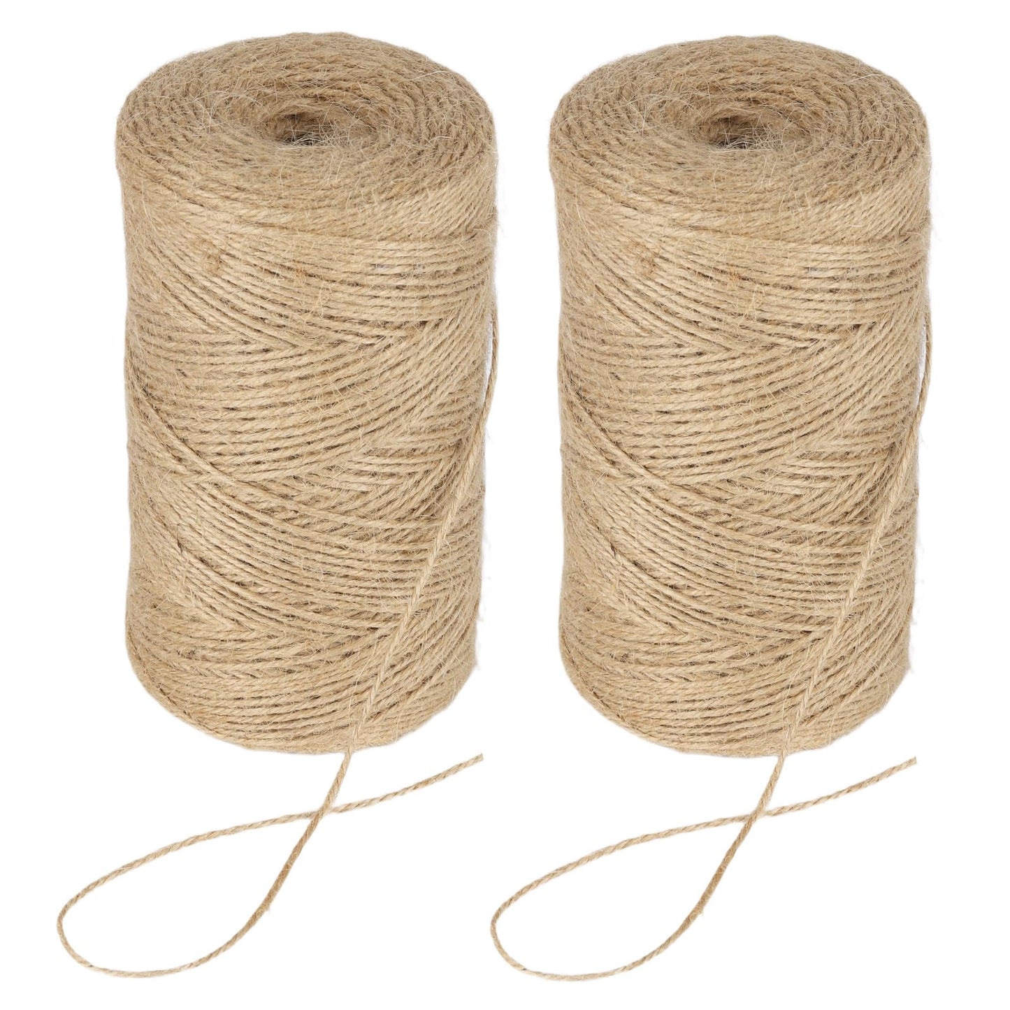 2 Pack Twine String 1968 Feet Garden Twine for Crafts 2mm Twine String for Crafts, Garden Plants, Christmas Twine, Crafting Gardening Gift, Decoration Packing String, Brown (300M/Roll)