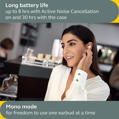 Jabra Elite 7 Pro in Ear Bluetooth Earbuds - Adjustable Active Noise Cancellation True Wireless Buds in a Compact Design MultiSensor Voice Technology for Clear Calls - Gold Beige
