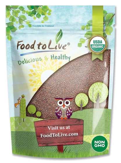 2 Food to Live Organic Broccoli Seeds for Sprouting, Ounces Non-GMO, Vegan, Kosher, Sirtfood, Bulk. Rich