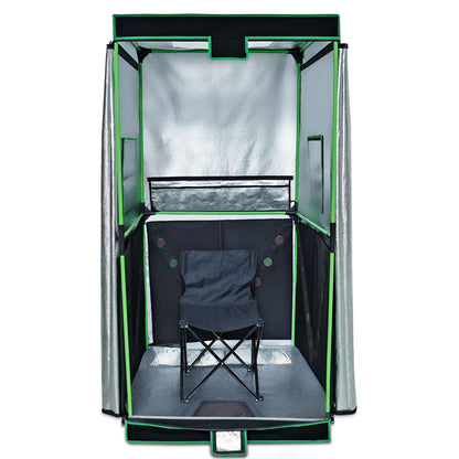 UTK Far Infrared Sauna, Full Size Portable Sauna with Natural Jade for Home Spa, One Person Infrared Sauna with Tourmaline Heating Foot Pad and Portable Sauna Chair for Relaxation Detox (104℉-141℉)