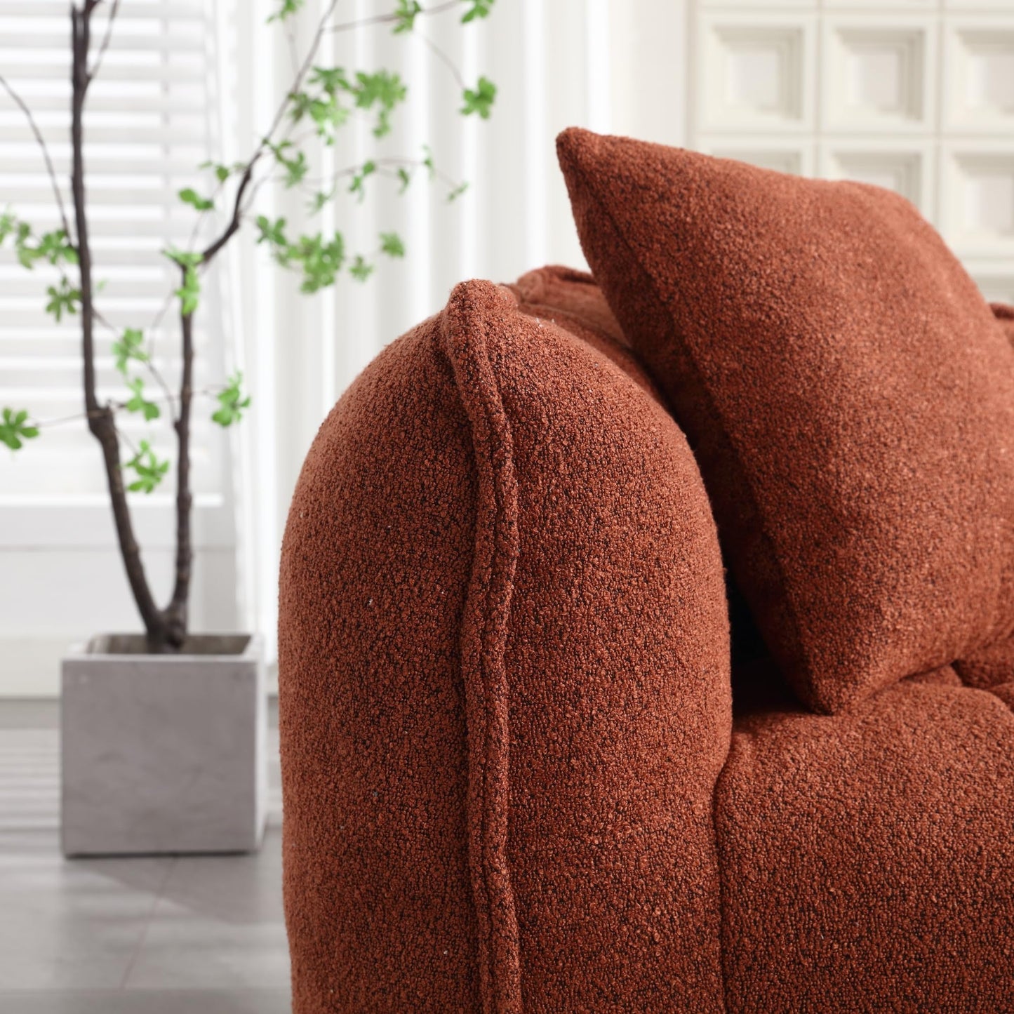 Soft Two-Person Beanbag Chair with High Resilience Foam Core