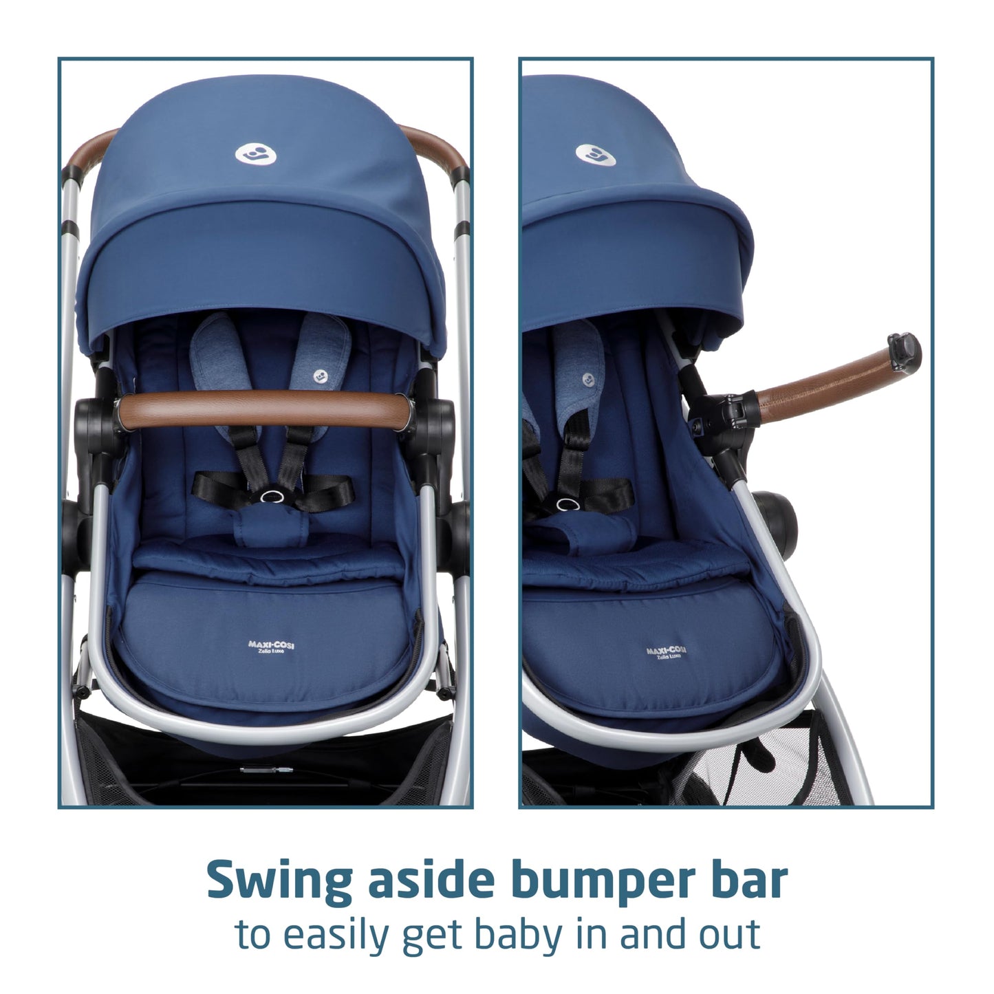 Maxi-Cosi Zelia™ Luxe 5-in-1 Modular - Baby Travel System Car Seat and Stroller, Infant Car Seat and Stroller Combo, Baby Car Seat and Stroller Combo in New Hope Navy