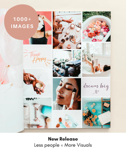 Lamare Vision Board Book - 1000+ Aesthetic Vision Board Images & Motivational Quotes, Vision Board Supplies, Vision Board Kit, Collage Book for Manifestation, Self Care & Goal Setting
