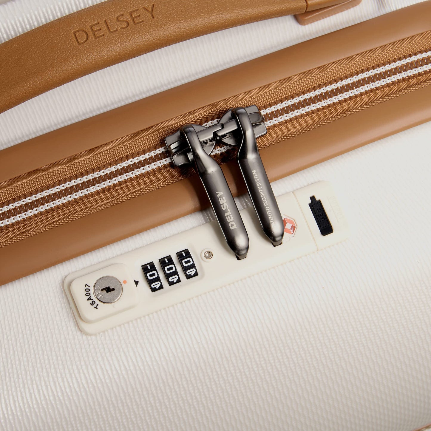 DELSEY PARIS Chatelet Air 2.0 Hardside Luggage with Spinner Wheels, Angora, 3 Piece Set, (19/24/28)