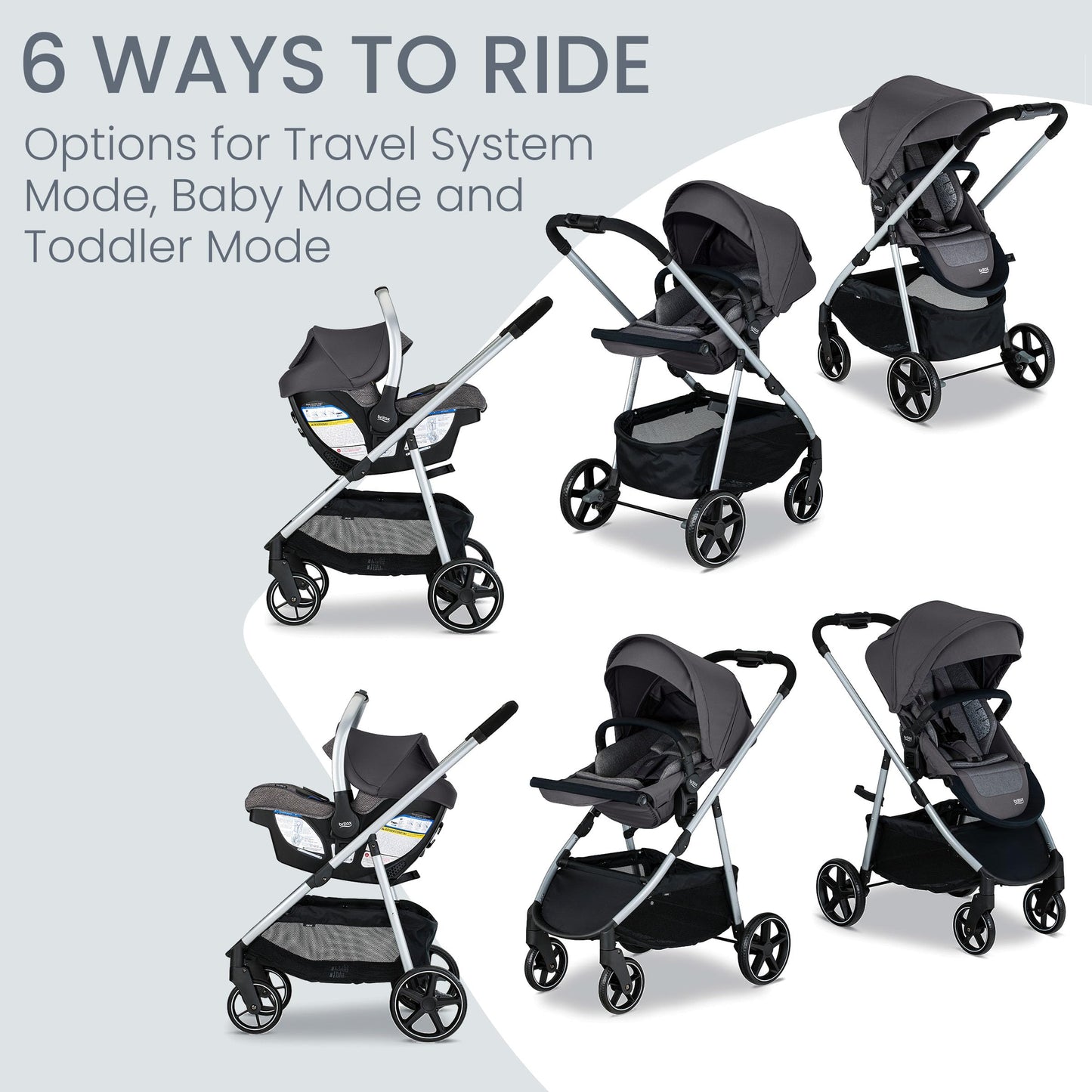 Britax Willow Grove SC Baby Travel System, Infant Car Seat and Stroller Combo with Alpine Base, ClickTight Technology, SafeWash, Pindot Stone