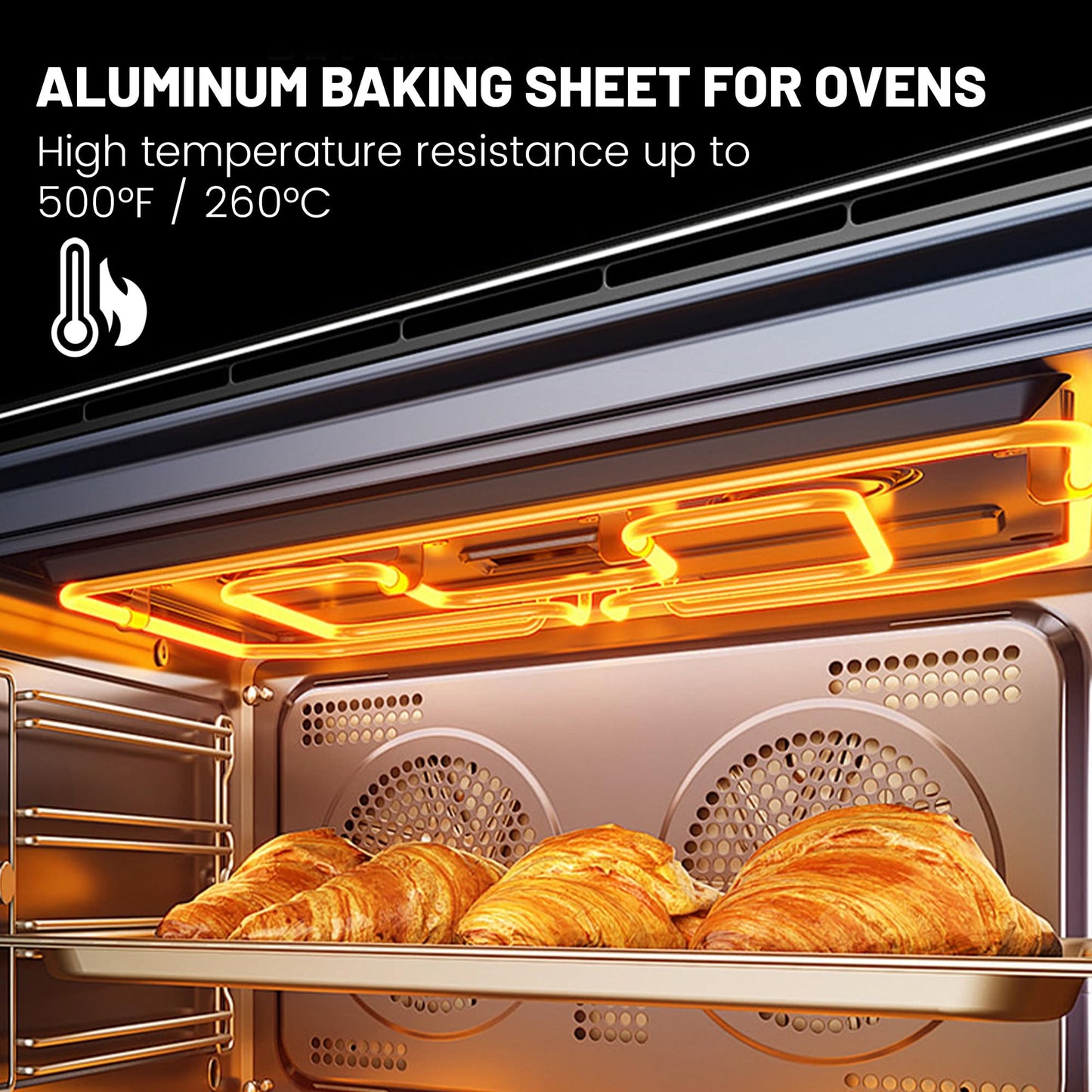 BIEAMA 6 Pack Half Size Baking Sheet Pan Aluminum Commercial Pan for Oven Freezer Bakery Hotel Restaurant 18" × 13"