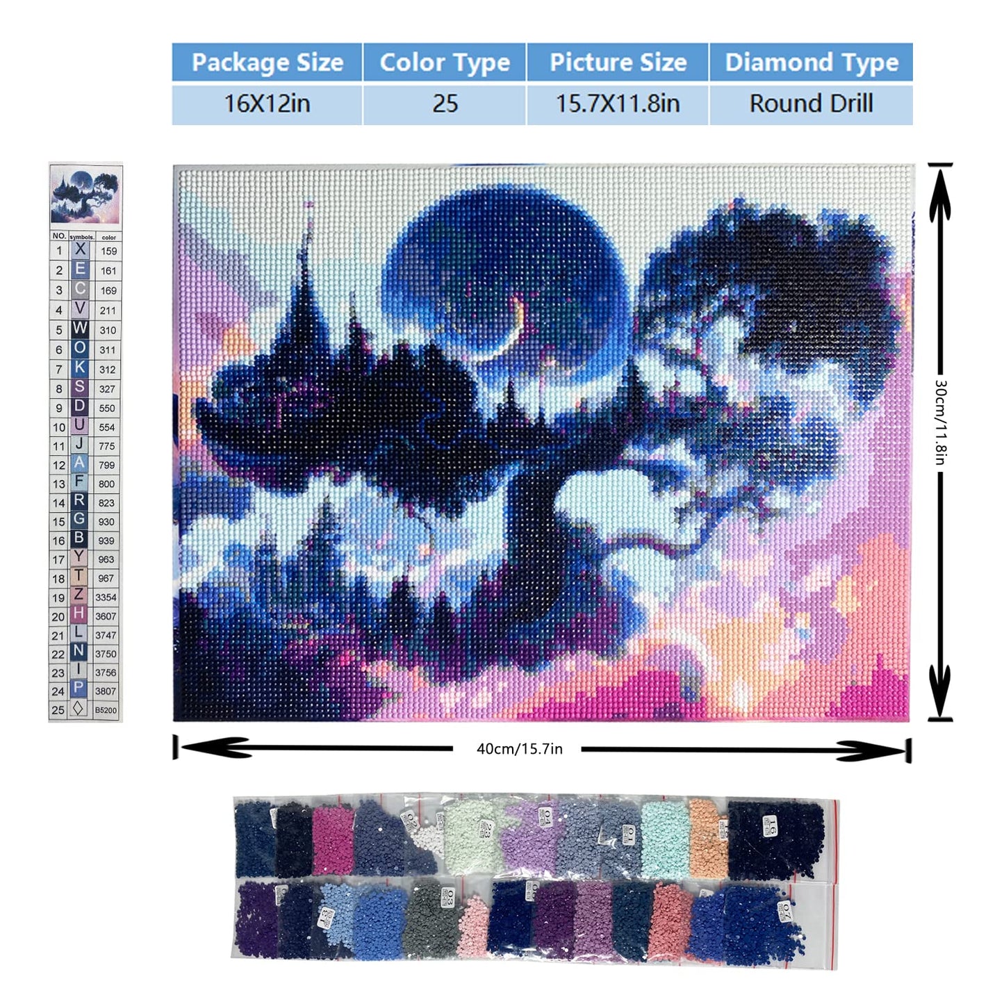 Meow Love 5D Diamond Painting Kit for Adults with Pre-Framed Canvas - DIY Wall Art Home Decor,Easy to Hang,Stress Relief Craft Gift for Women,15.8 x 11.8 Inch. (Dream World)