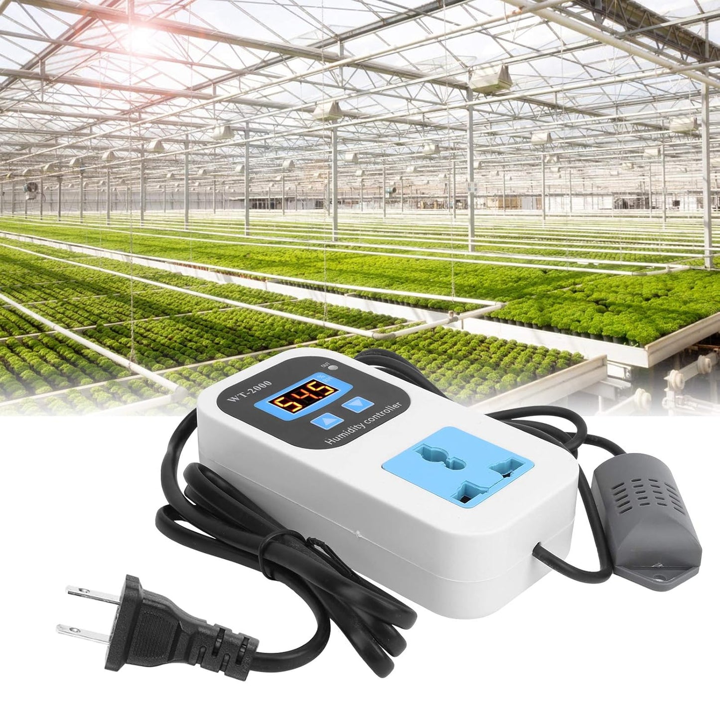 Digital Humidistat, 099% RH Humidity Switch Socket, High Accuracy for Home or Storage Warehouse