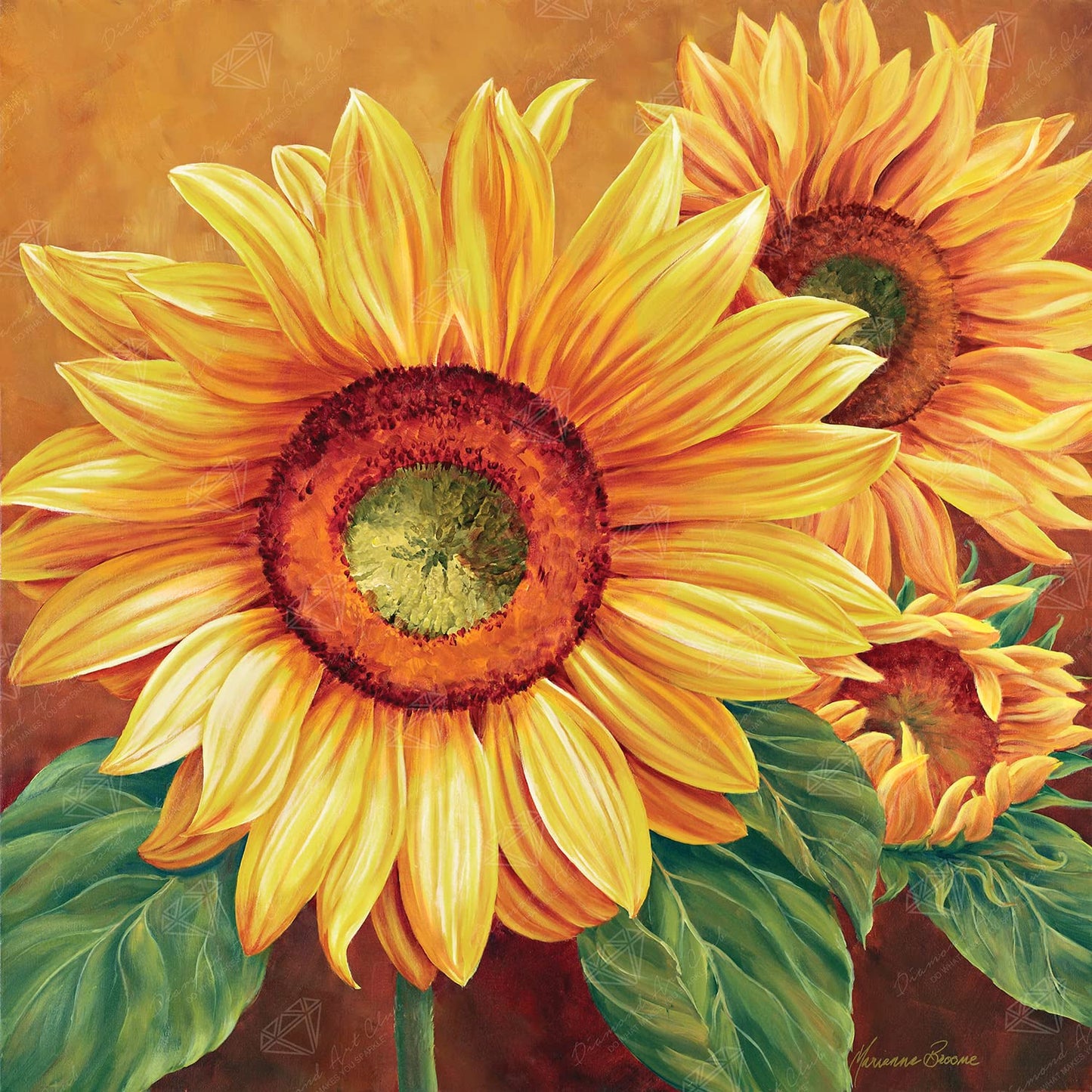 DIAMOND ART CLUB We are Sun Diamond Painting Kit, Fun DIY Crafts for Adults, Round Diamond Art Canvas, 13" x 13" (32.8 cm x 32.8 cm)