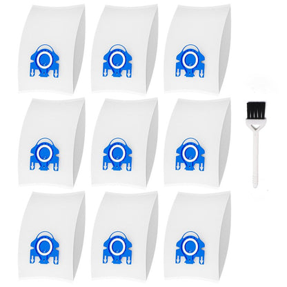 Vacuum Cleaner Bags Fit for Miele Classic C1 Complete C1 C2 C3 S227 S240 S270 S400 S2 S5 S8 Series, Include 9 Packs 3D Efficiency Airclean Bags with 3 Motor Protection Filters and 3 AirClean Filters