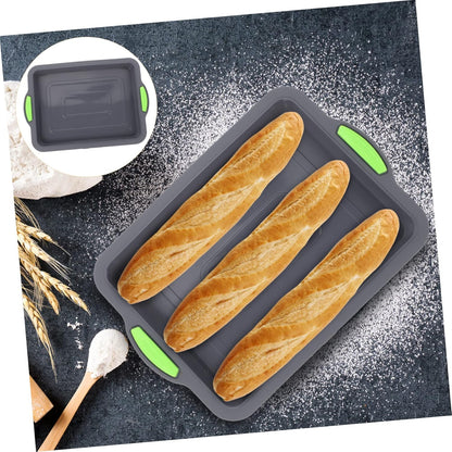 Luxshiny Sheet Cake Pan, Silicone Loaf Pan, Brownie Baking Pan, Rectangular Bakeware for Home Kitchen