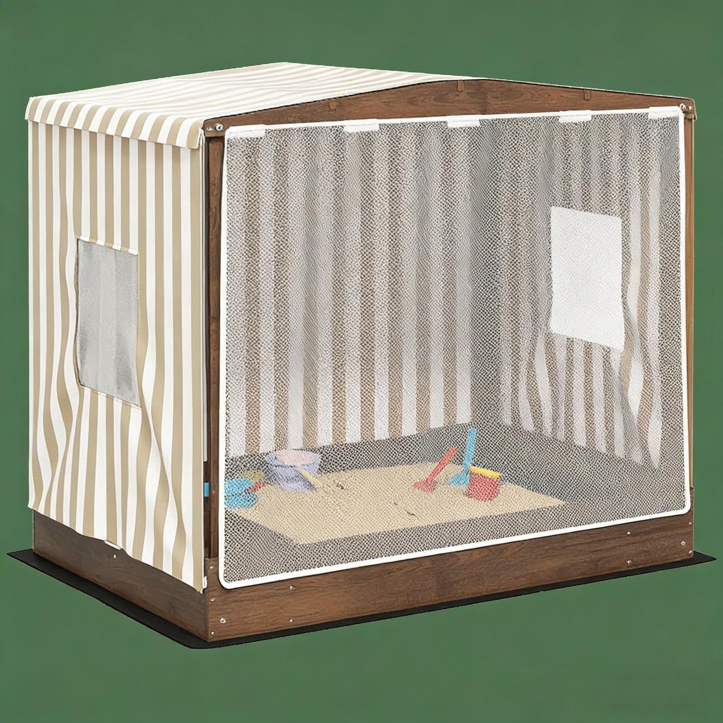GOWE Sandbox with Canopy Covered,Kids Wooden Sandbox