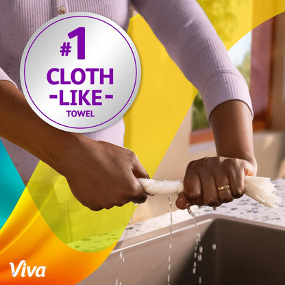 Viva Signature Cloth Paper Towels, Task Size, 16 Family Triple Rolls, 141 Sheets per Roll (Packaging May Vary)