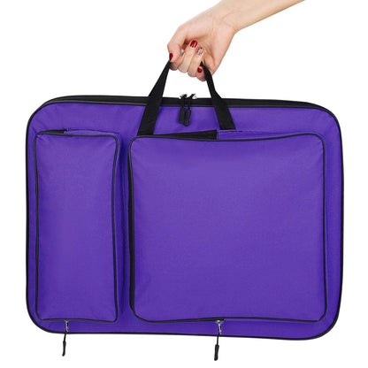 Art Portfolio Carry Case Bag Drawboard Tote Handheld Storage Portable Shoulder Lightweight Box for 8k Sketch Pad Artist Drawing Painting Supplies