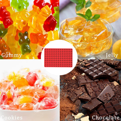 Heart Silicone Molds 3D Mini Chocolate Molds for Homemade 112 Cavity Multi-Purpose Mold for Ice Cube, Pudding, Cookie, Candy