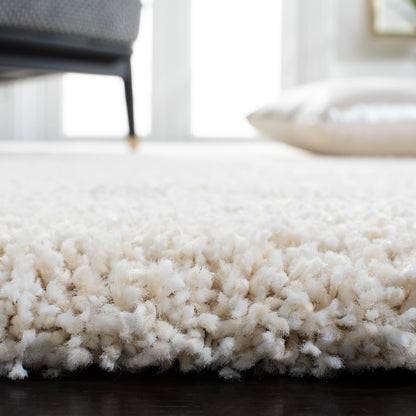SAFAVIEH Milan Shag Collection Area Rug - 11' Square, Ivory, Solid Design, Non-Shedding & Easy to Clean, Plush Thick Pile, Ideal for Living Room, Bedroom (SG180-1212)