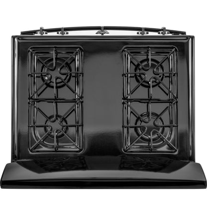 GE 30-Inch Freestanding Gas Range with 4 Sealed Burners, Standard Clean Oven, Black