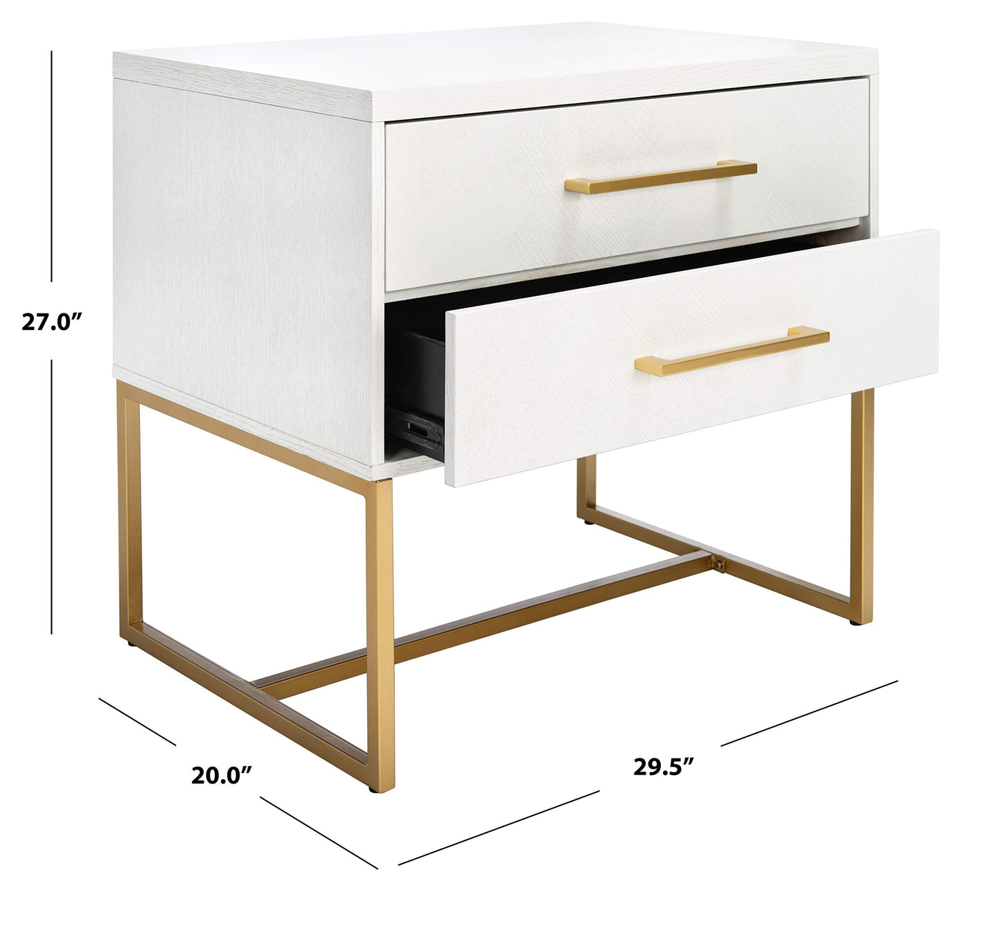 Safavieh Home Collection Estelle White Nightstand
