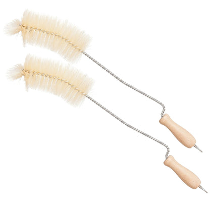 12-1/2-Inches, Set 2 REDECKER Baby Bottle Brush with Pig Bristles and Steel Wire and Beechwood Handle, of - Baby Bottle
