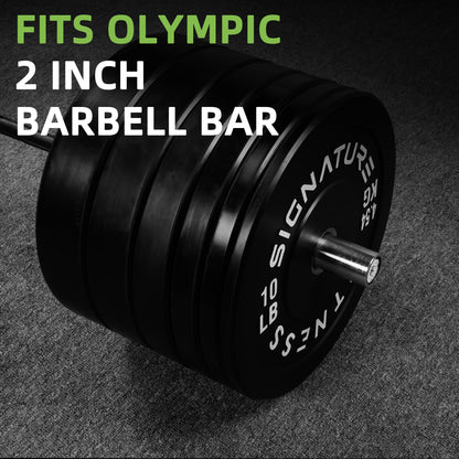 Fitvids Olympic Bumper Plates Set, 2" Weight Plates for Strength Training & Weightlifting, Set: 260 lbs (2x 10/15/25/35/45 Pairs)