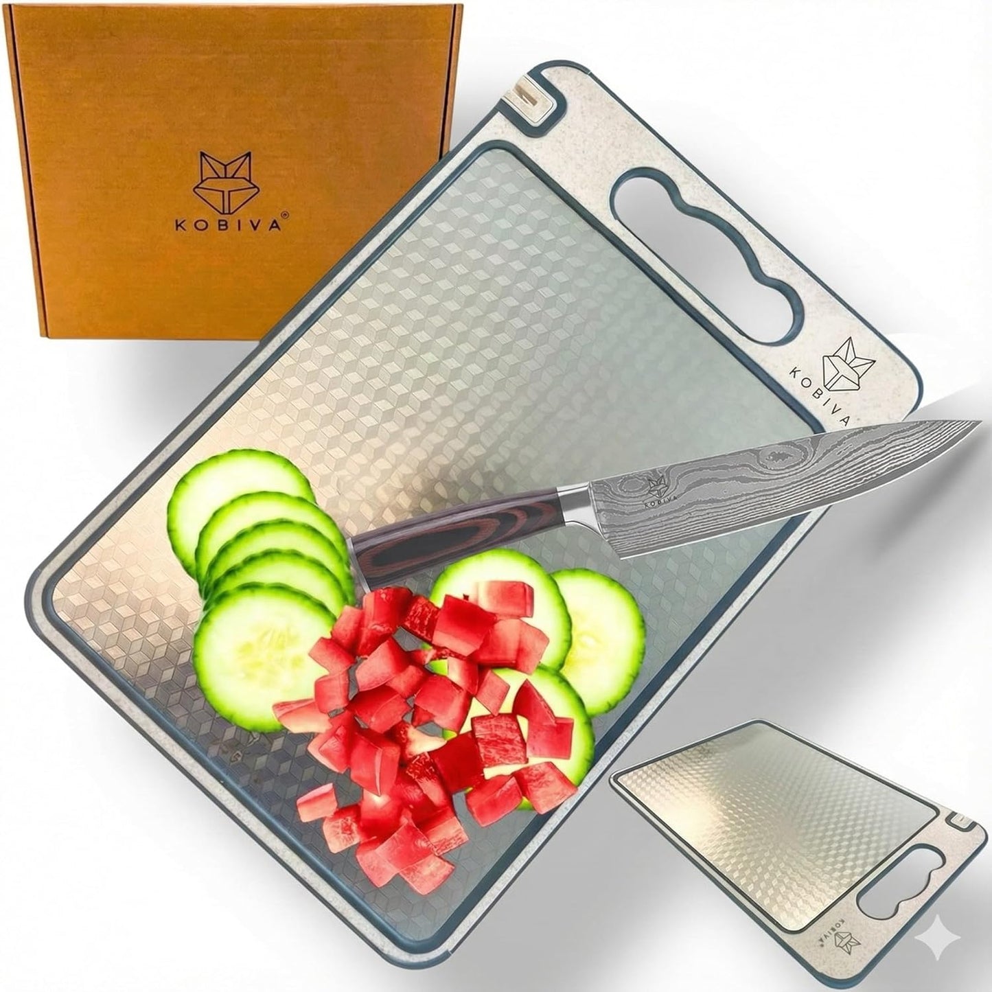304 Stainless Steel Cutting Board for Kitchen | Dishwasher Safe Non-Toxic Metal Chopping Board | Scratch Resistant