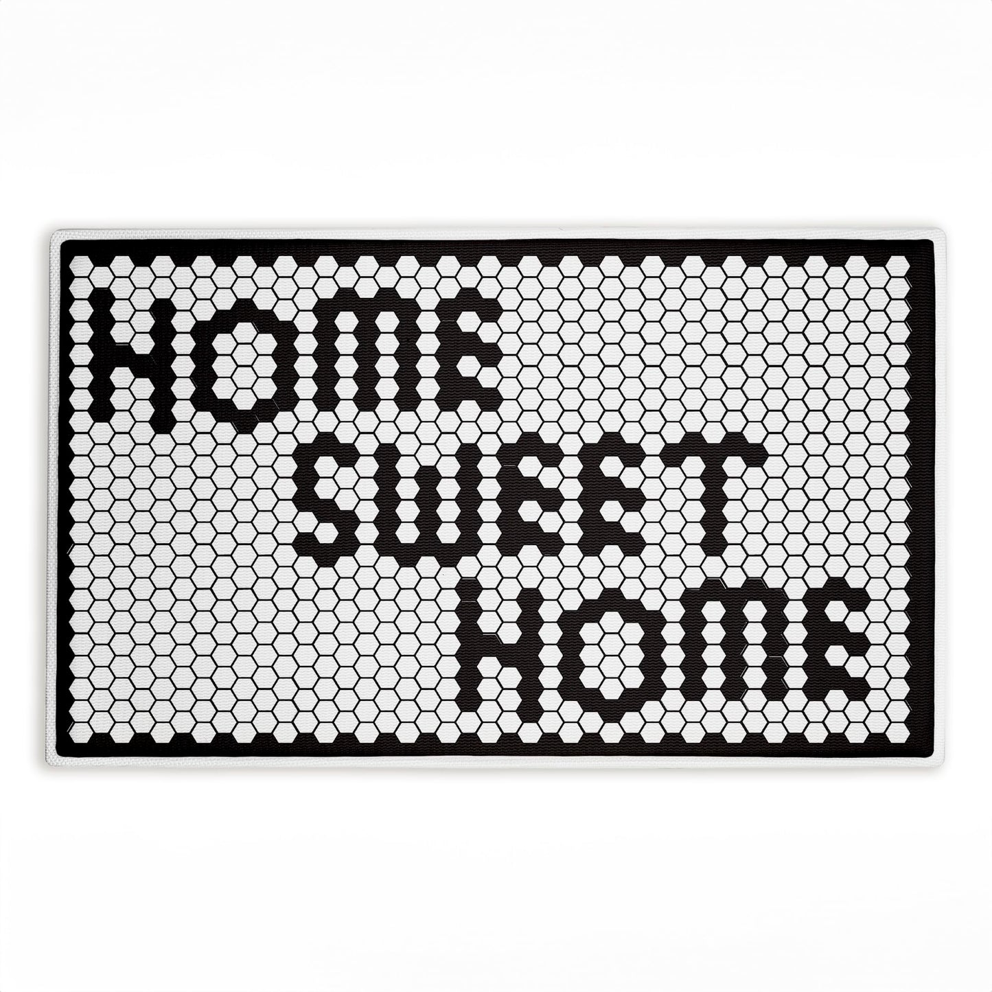 Stupell Industries Sweet Home Mosaic Pattern Plush Bathroom Mat & Bath Rug, Soft Quick-Dry Non-Slip Bathroom Rug with Recycled Foam Cushion, Geometric Tile Pattern Design by Elizabeth Medley, 18"x30"
