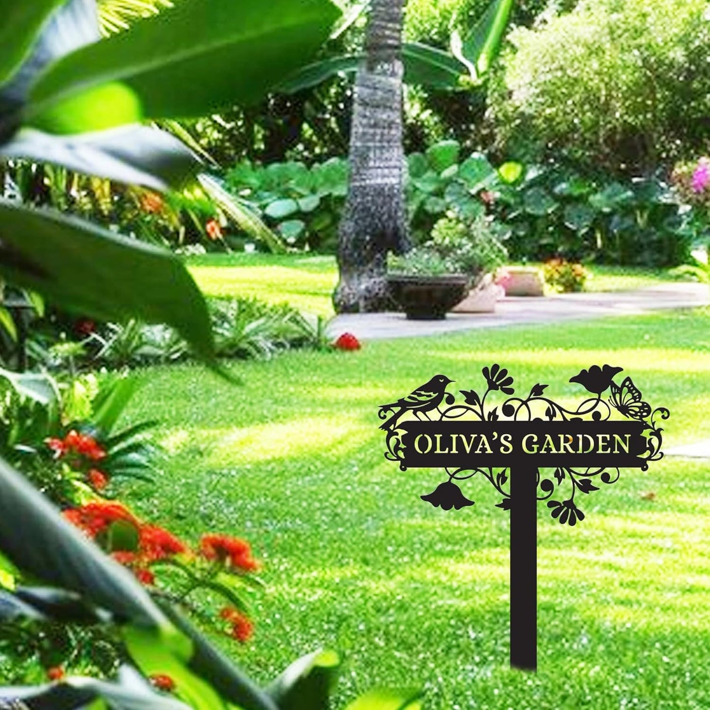Personalized Metal Garden Sign - Custom Garden Stake | Unique Outdoor Decor for Gardeners