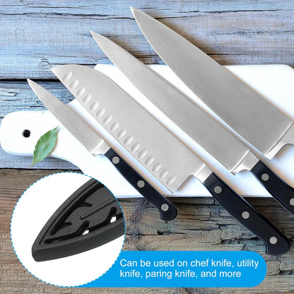 PATIKIL Knife Sheaths for 3" Ceramic Knife, 2 Pcs Knife Edge Guard Covers, Black & Transparent