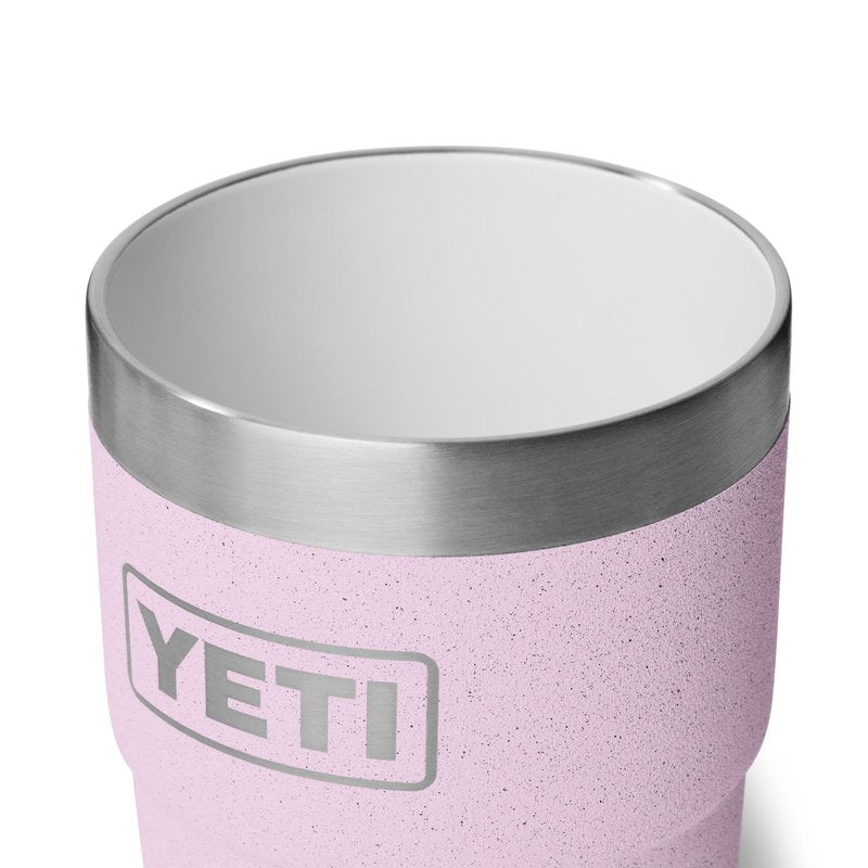 YETI Rambler 8 oz Insulated Coffee Mug with Lid - Stackable Double-Wall Vacuum Insulated Cup - DuraSip Ceramic Lining - Barista-Friendly Design - Stainless Steel - Dishwasher Safe, Cherry Blossom