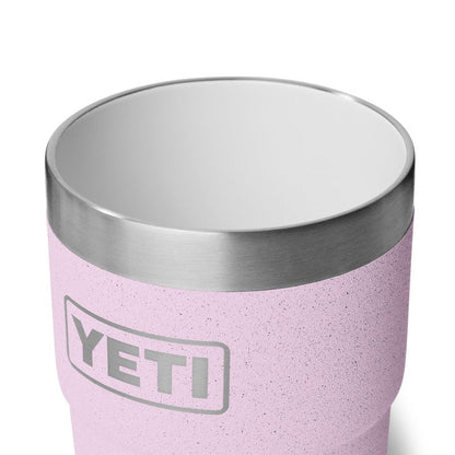 YETI Rambler 8 oz Insulated Coffee Mug with Lid - Stackable Double-Wall Vacuum Insulated Cup - DuraSip Ceramic Lining - Barista-Friendly Design - Stainless Steel - Dishwasher Safe, Cherry Blossom