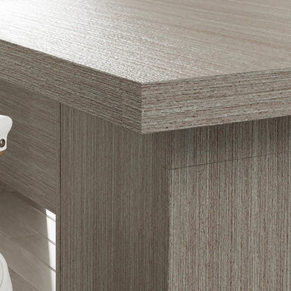 AGOTENI 118" Large Dining Table for 8-12 People, Versatile Rectangle Dining Room Table with Wood Grain for Conference Room Kitchen, Grey