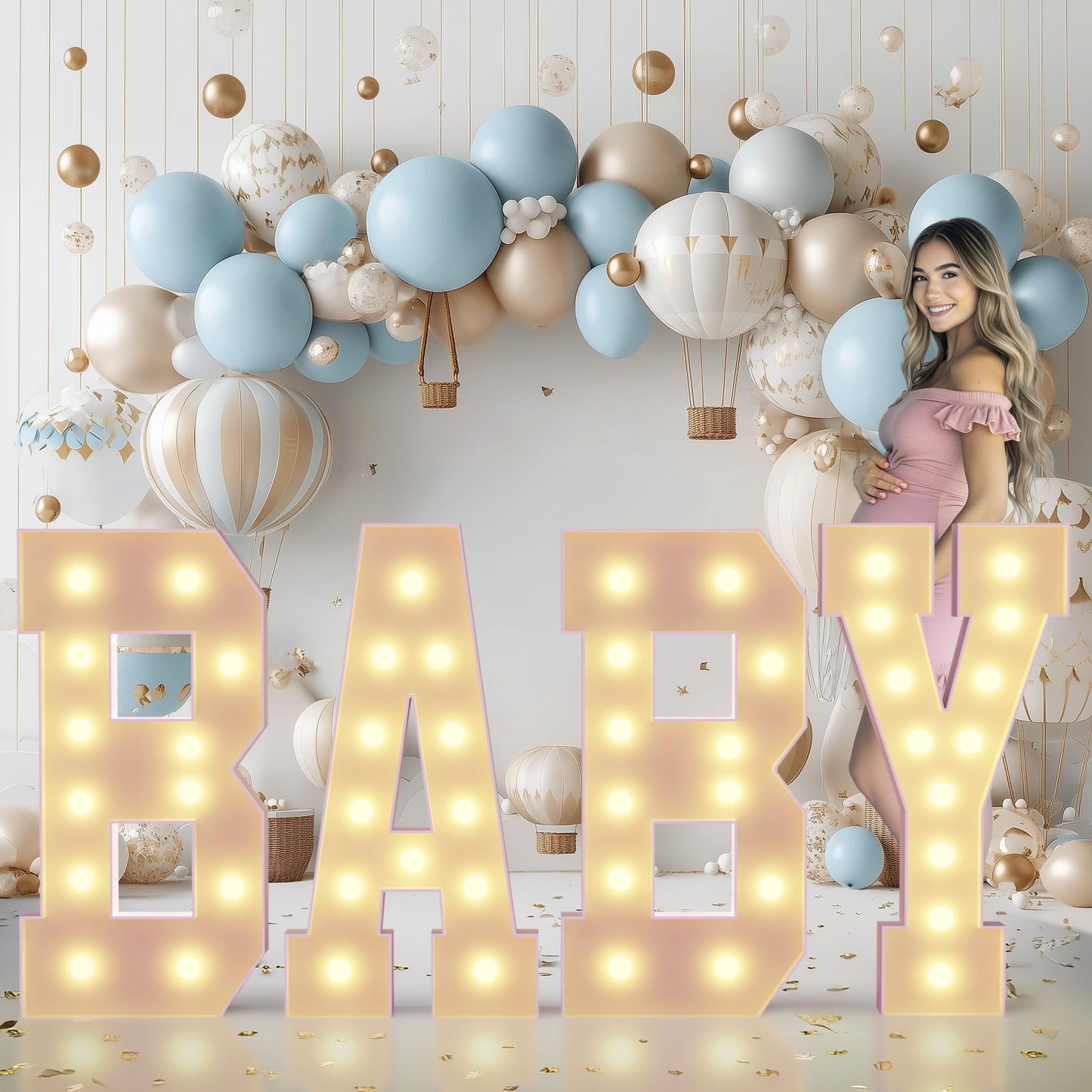 4FT Marquee Letters A, Large Light up Letters for Graduation Decorations, Big Light Sign for Proposal Birthday Wedding Engagement Baby Shower, Marquee A for Anniversary Party Supplies