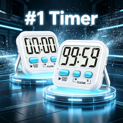 Antonki 2 Pack Digital Timer for Kids, Magnetic Countdown Kitchen Timers for Cooking, Egg, Classroom, Teacher, Exercise, Study, Oven - Battery Included
