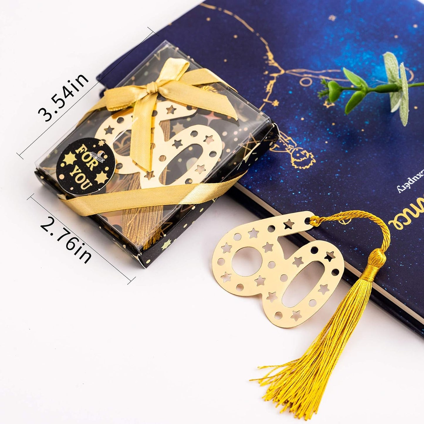 60PCS 60th Birthday Bookmarks for Party Favors, Wedding Anniversaries Souvenirs Gifts Decorations for Guests