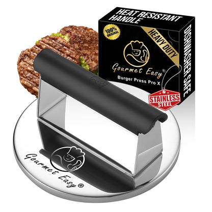 Smash Burger Press Stainless Steel, Burger Smasher for Griddle w/Heat Resistant Handle, Hamburger Press, Dishwasher Safe Grill Press for Griddle, Meat Press & Griddle Press for Flat Top Grill Cooking