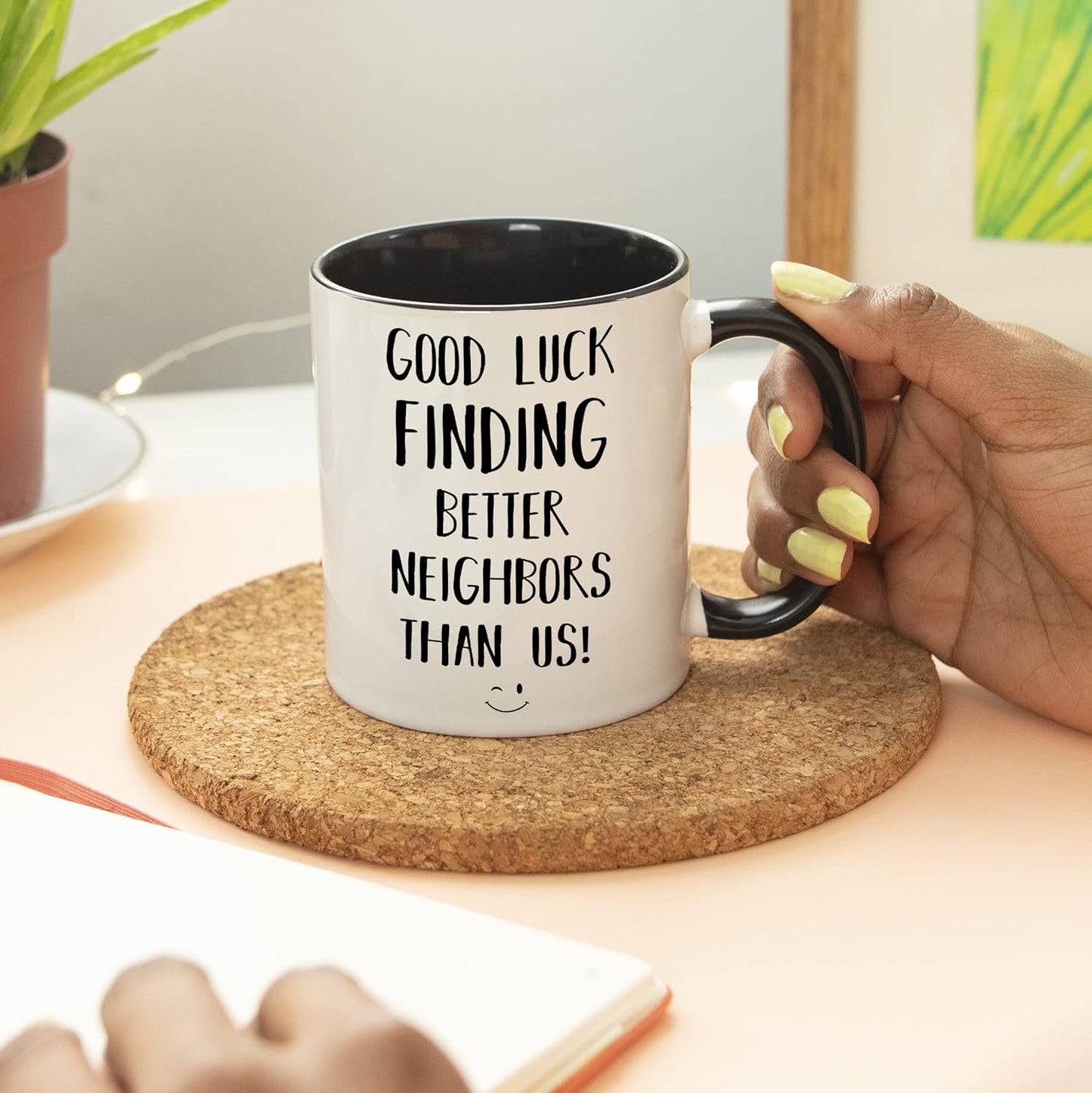 YouNique Designs Goodbye Neighbor Mug, 11 Ounces, Moving Away Coffee Cup for Friends and Neighbors