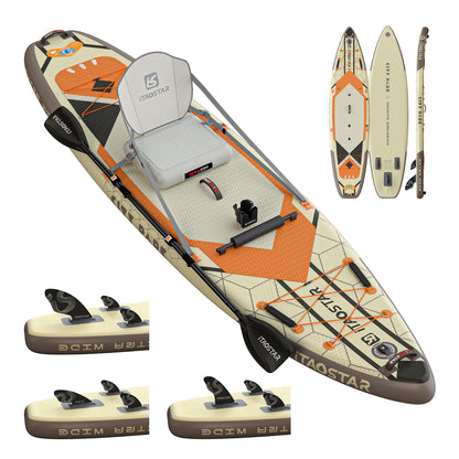 iTAOSTAR C03B 35" Super Wide Paddle Board, More Fun Inflatable Paddle Board with 5 Fins，12 Foot Stand Up Paddle Board with Premium SUP Accessories for Adults of All Skill Levels