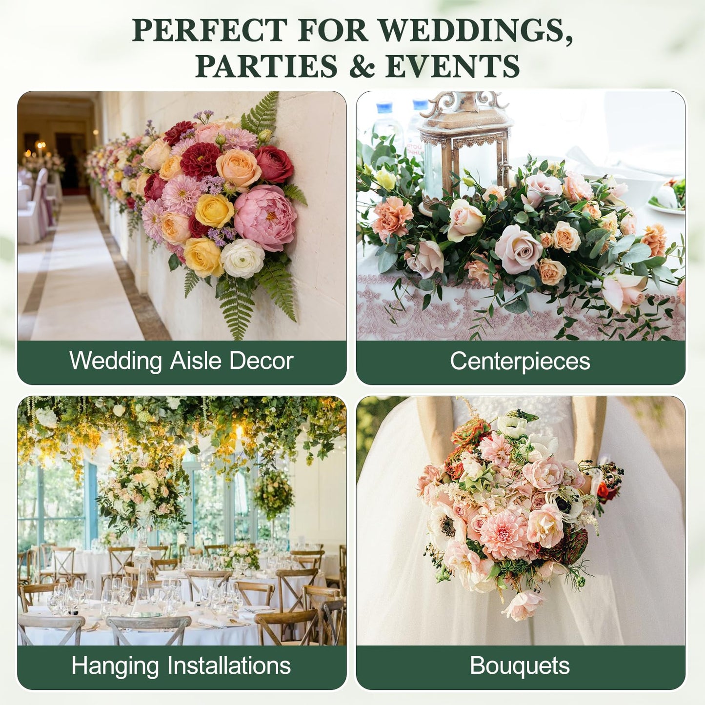 Homoyoyo 2- Round Wet Floral Foam Spheres - Hydrating Green Floral Foam Blocks for Wedding Aisle Decor, Flower Arrangements, Bouquets, and Party Centerpieces (6" Diameter)