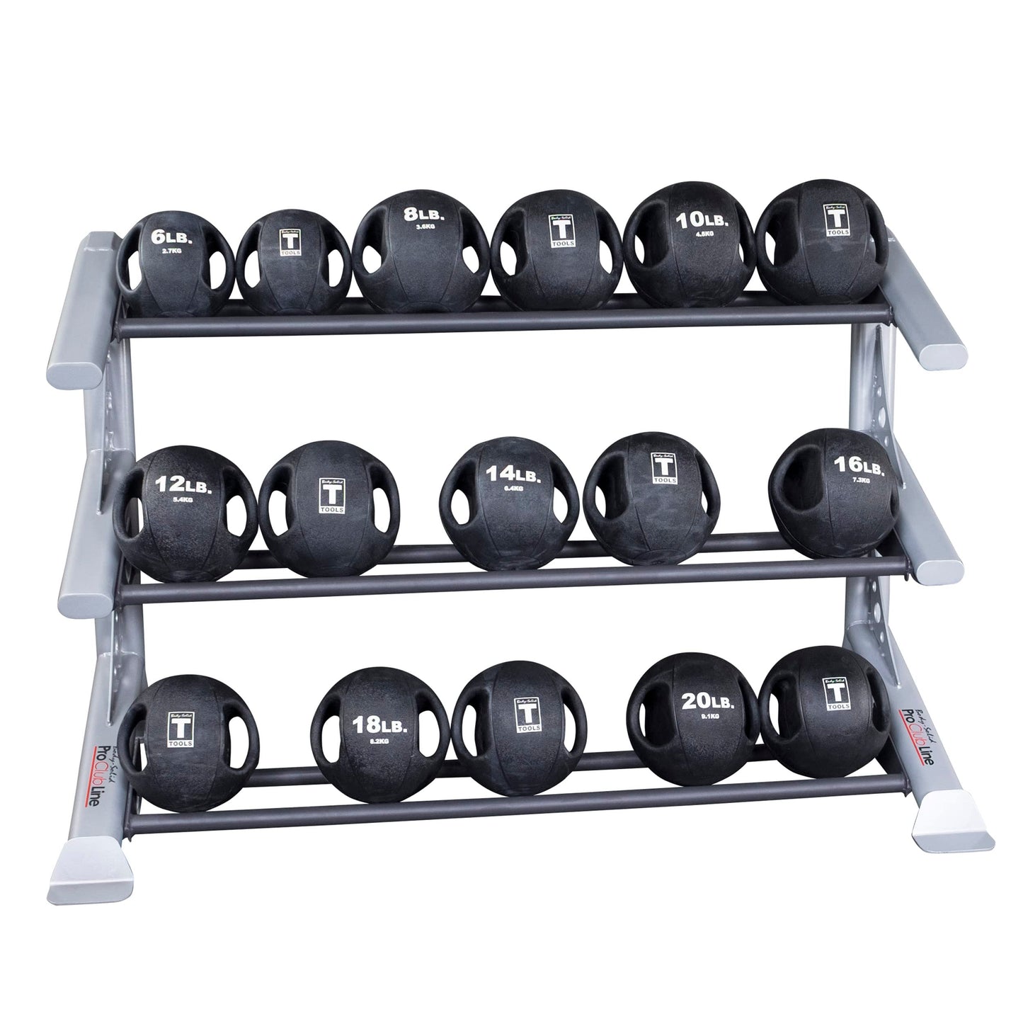 Body-Solid (SDKR1000MB) Pro ClubLine Storage Rack for Dumbbells, Kettlebells and Medicine Balls, Commercial and Home Gym Weight Rack