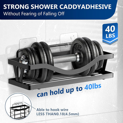 14-Pack FGSAEOR Shower Caddy Adhesive Single Hooks for Replacement, Shower Holder Organizer Self Adhesive Wall Hooks