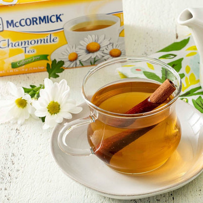 McCormick 25 Count Caffeine Free Chamomile Tea Bags, 1.06 oz (Pack of 6)