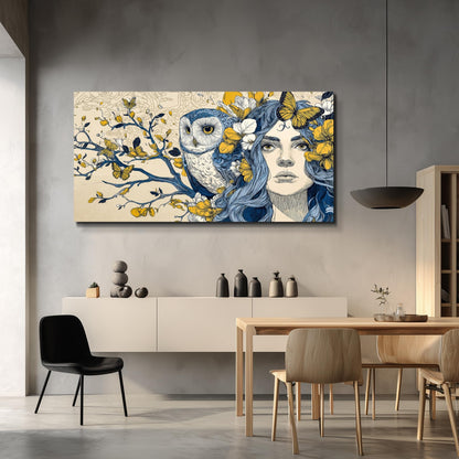 WLWBINTING Eclectic Wall Decor Feminine Wall Art Bedroom Wall Decor For Women Unique Wall Decor Abstract Art Large Boho Wall Art For Living Room Office Woman Picture Paintings Pop Art Home Decor