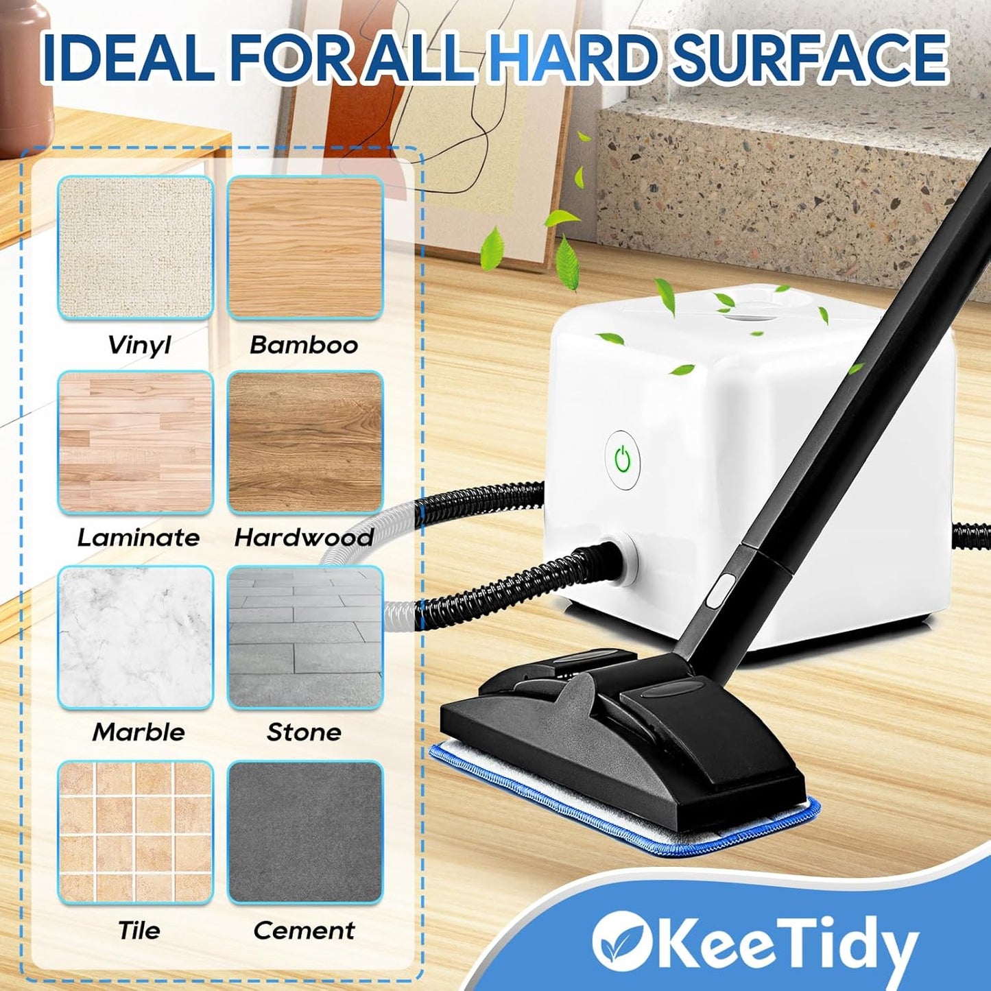 Steam Cleaner Accessories for Dupray Neat - Washable Microfiber Pads for Hardwood Floor Cleaning