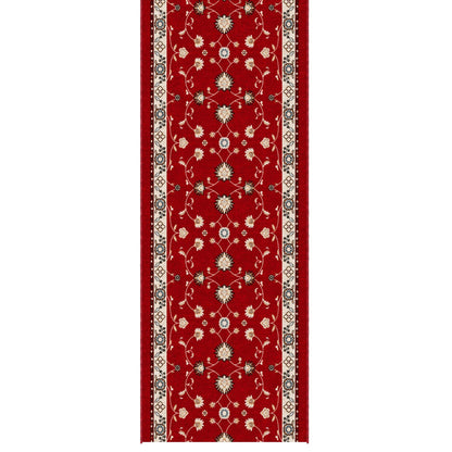 Ottomanson Aisle Runner Rug 2'7" x 50' – Soft Non-Slip Rug, Low Pile Carpet for Hallways, Events, Churches & Extra-Long Indoor Spaces, Mahal Red
