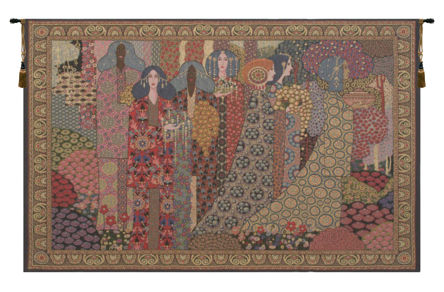Charlotte Home Furnishings Inc. Aladin Italian Tapestry Wall Hanging 26 X 41 Inch Viscose Cotton And Polyester Blend Wall Art Perfect for Home Decor And Wall Decor By Vittorio Zecchin