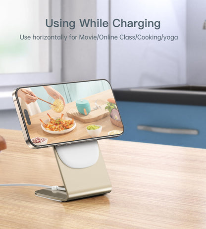 Magnetic Wireless Charger for iPhone 17/16/15/14/13/12 - Mag Charger+20W USB C Adapter, Fast Wireless Charging Stand/Pad with 5ft USB-C Cable for iPhone 17/16/15/14/13/12 Pro Max Plus Mini Air, Airpod