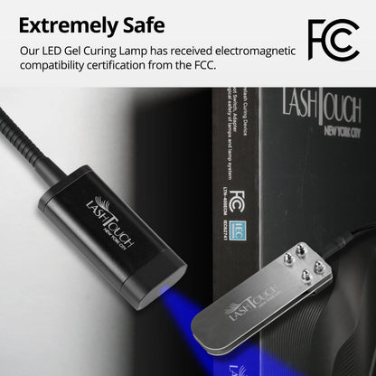 LASHTOUCH LED UV Gel Eyelash Extension Curing Lamp/Eyelash Extension Curing LED Light with Targeted Eye Area Illumination/Best Eyelash Salon in New York Developed with Safty Certificate/Made in Korea